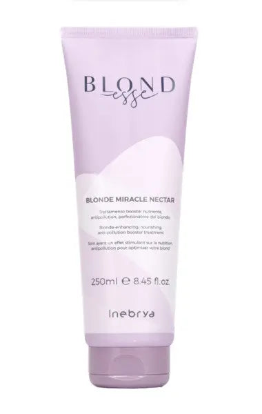 Inebrya - Mascarilla Blonde Miracle Nectar 250 ml - Para Cuidado y Mantenimiento de Cabellos Rubios. Capeli