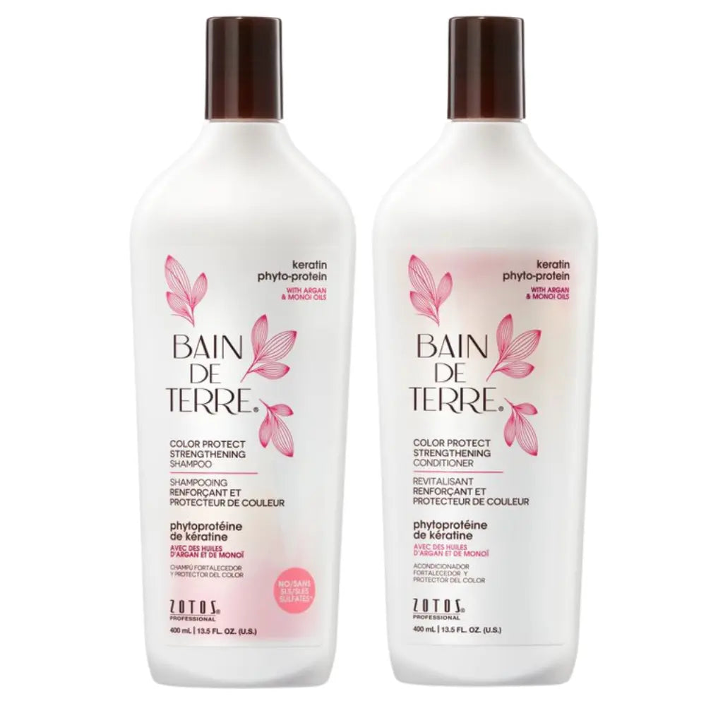 Baño de Tierra, DUO - Shampoo & acondicionador Keratin Phyto-Protein, Incrementa la proteccipon de color, 400ml Capeli